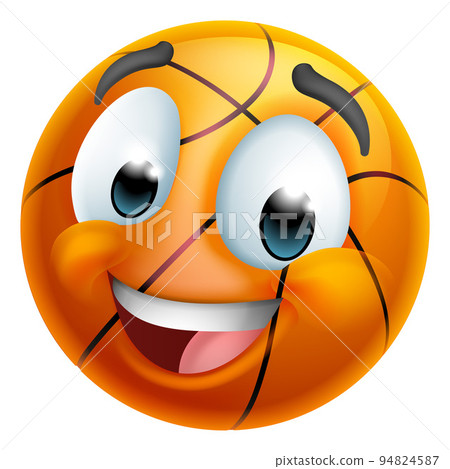 Basketball Ball Emoticon Face Emoji Cartoon Icon Basketball Ball Emoticon Face Emoji Cartoon Icon 94824587