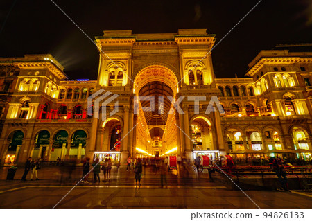 Galleria Vittorio Emanuele II lit up in Milan 94826133