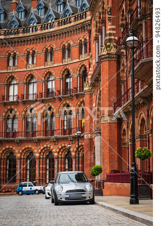 Street corner of London St. Pancras station Street corner of London St. Pancras station 94826493