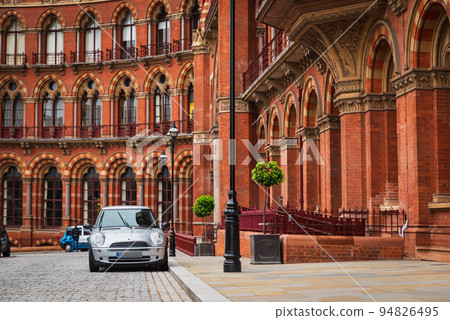 Street corner of London St. Pancras station Street corner of London St. Pancras station 94826495