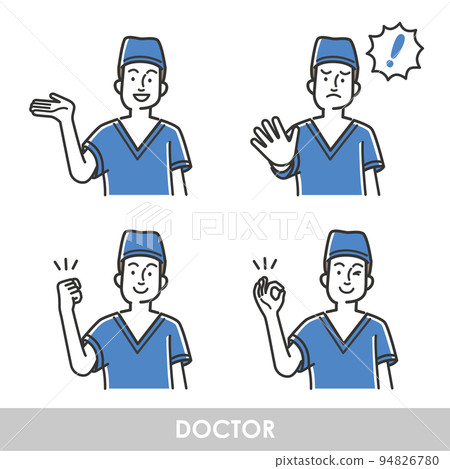 Surgeon illustration pattern material set Surgeon illustration pattern material set 94826780