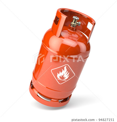 Gas bottle with natural LNG or LPG gas isolated on white. Gas bottle with natural LNG or LPG gas isolated on white. 94827151