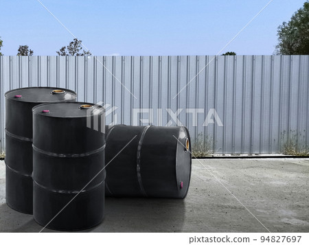 Chemical tank in storage yard in industrial plant Chemical tank in storage yard in industrial plant 94827697