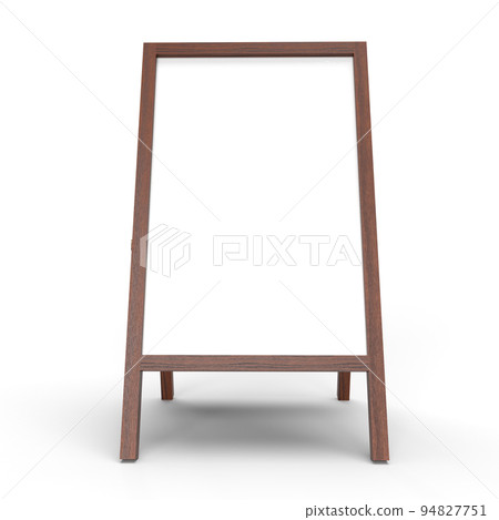 白板垂直畫架招牌的 3DCG 插圖 94827751