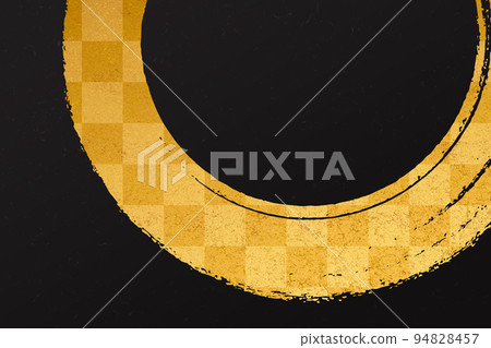 Illustration material Background material Japanese style Japanese paper Brush calligraphy Gold Gold 94828457