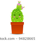 Cactus hand drawn cartoon art illustration Premium Vector 94828665