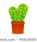 Cactus hand drawn cartoon art illustration Premium Vector 94828668