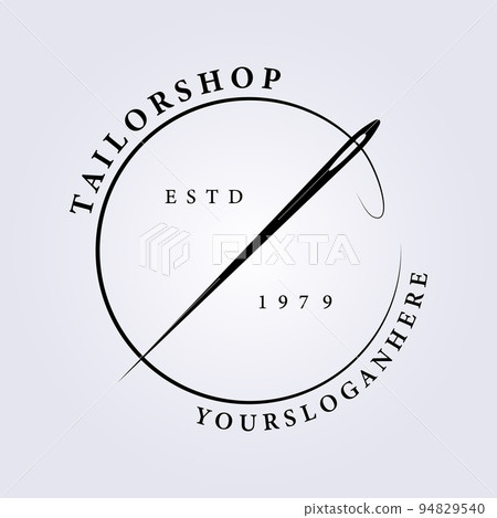 simple tailor shop logo, professional seamstress logo, needle vector illustration design simple tailor shop logo, professional seamstress logo, needle vector illustration design 94829540
