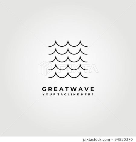 ocean wave logo vector illustration design, great and small wave ocean wave logo vector illustration design, great and small wave 94830370