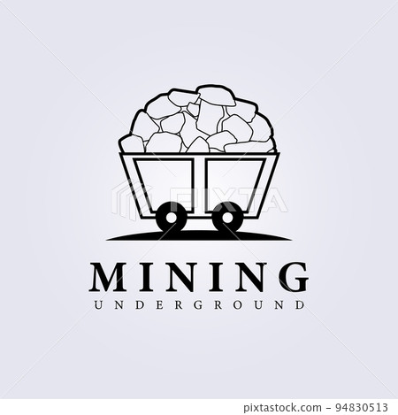 simple mining logo, wagon, train mining logo vector illustration design simple mining logo, wagon, train mining logo vector illustration design 94830513