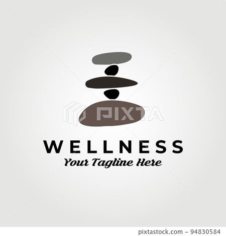 wellness stone logo, balance stone vector illustration design graphic wellness stone logo, balance stone vector illustration design graphic 94830584