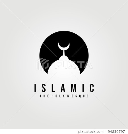 islamic mosque logo vector , muslim illustration design 94830797