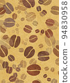 Brown grunge texture background wallpaper material with many coffee beans 94830958