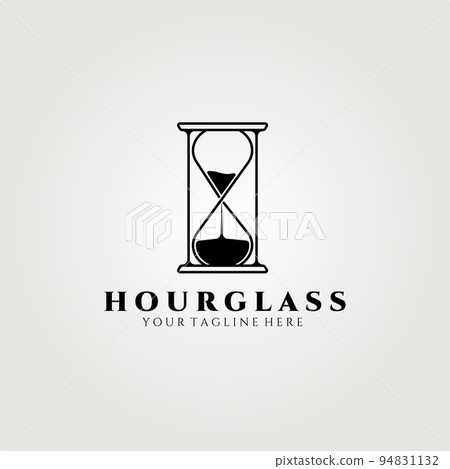 hourglass logo vector illustration design, simple logo for branding, company, store , business 94831132