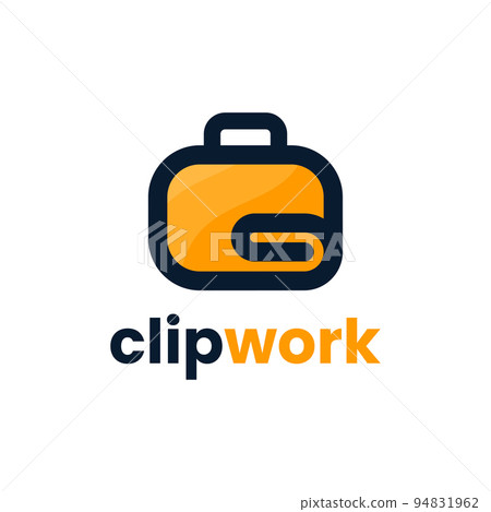 Clip work logo design template. Vector illustration 94831962