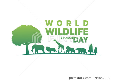 March 3, World Wildlife Day Logo Design Template. Vector Illustration. March 3, World Wildlife Day Logo Design Template. Vector Illustration. 94832009