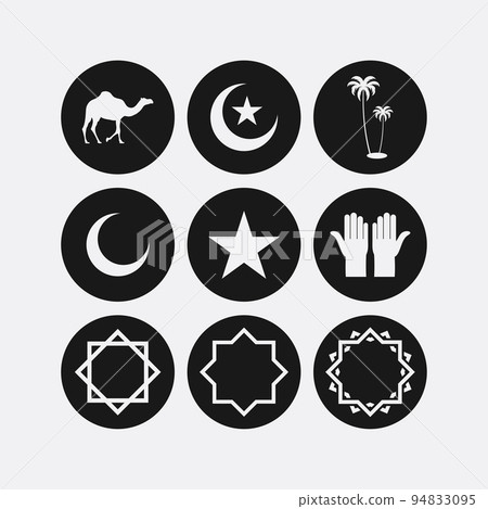Set of Islamic icon vector. Ramadan Kareem  Eid Mubarak symbol icon design illustration. 94833095