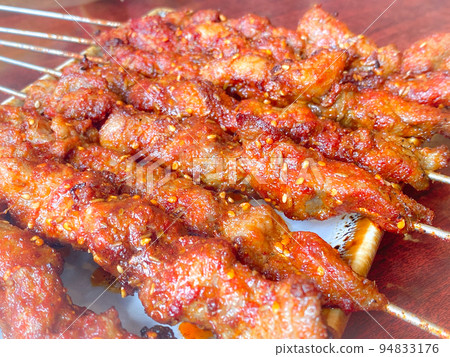 Chinese Silk Road Cuisine, Lamb Skewers (Roasted Lamb Skewers) 94833176