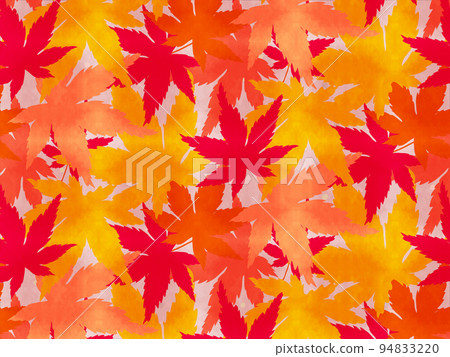 楓葉無縫背景素材（紅、黃、橙） 94833220