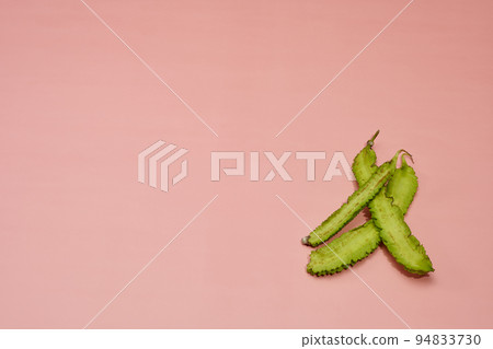 Bird's-eye view shot with pink background 94833730