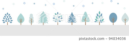 winter landscape line tree winter landscape line tree 94834036