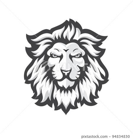lion head mascot black and white color lion head mascot black and white color 94834830