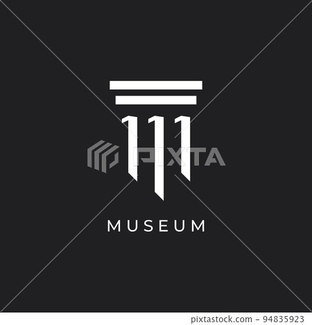 Museums, museum columns, museum lines, museum pillar logos. Museums with minimalist and modern concepts. Logos can be used for companies, museums and businesses. 94835923