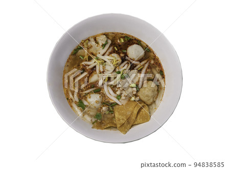 Spicy silver needle noodle chinese soup or Spicy silver pin noodle chinese soup (Tom yum giam ii soup). Spicy silver needle noodle chinese soup or Spicy silver pin noodle chinese soup (Tom yum giam ii soup). 94838585