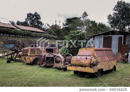The rusty old machinery for mining industry in Pilok mine. 94838826