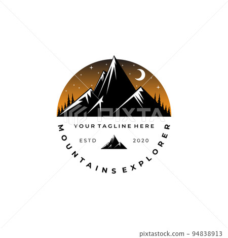Mountain logo vector illustration design , sunset view Mountain logo vector illustration design , sunset view 94838913