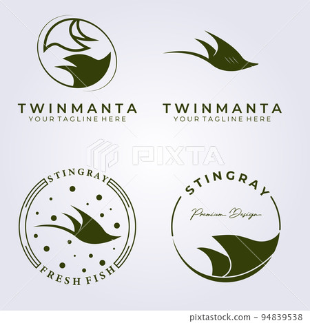 set and bundle of animals sea , stingray logo vector illustration design graphic, vintage animal logo set and bundle of animals sea , stingray logo vector illustration design graphic, vintage animal logo 94839538
