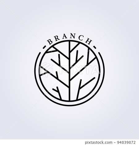 creative simple line tree badge emblem logo template vector illustration design creative simple line tree badge emblem logo template vector illustration design 94839872