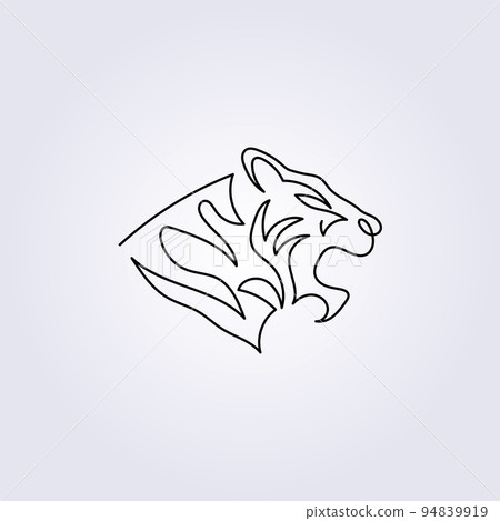 hand drawn line art tiger one line continuous icon symbol logo vector illustration design simple modern minimalist hand drawn line art tiger one line continuous icon symbol logo vector illustration design simple modern minimalist 94839919
