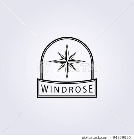 wind rose badge logo vector illustration design 94839930