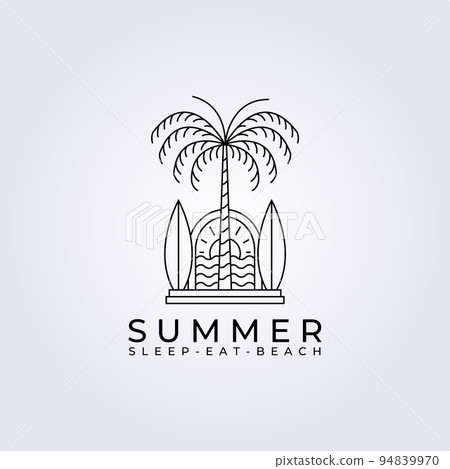 hawaii tourist ocean palm logo vector illustration design apparel design hawaii tourist ocean palm logo vector illustration design apparel design 94839970