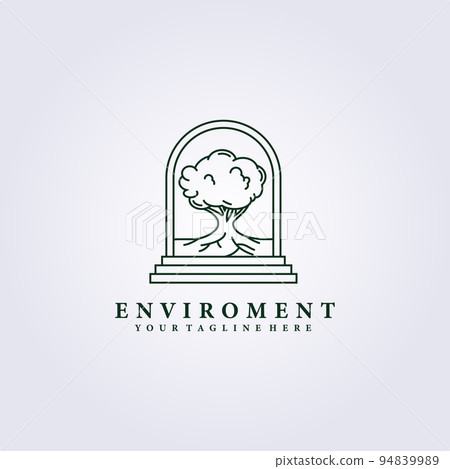 growth tree stairs line logo vector illustration design 94839989