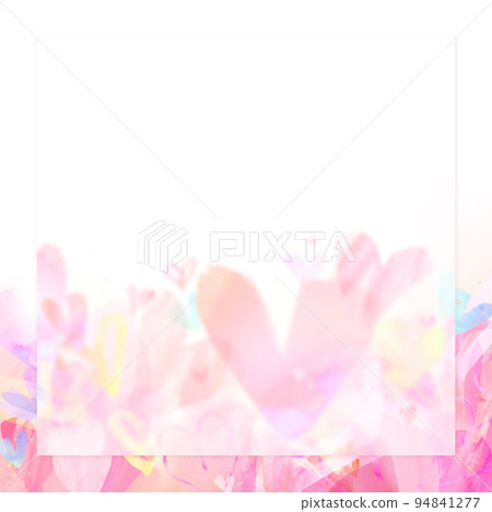 Heart frame painted by watercolor Heart frame painted by watercolor 94841277