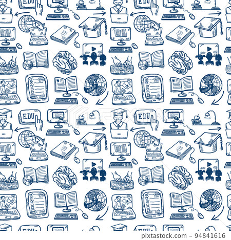 Online education icon seamless background Online education icon seamless background 94841616