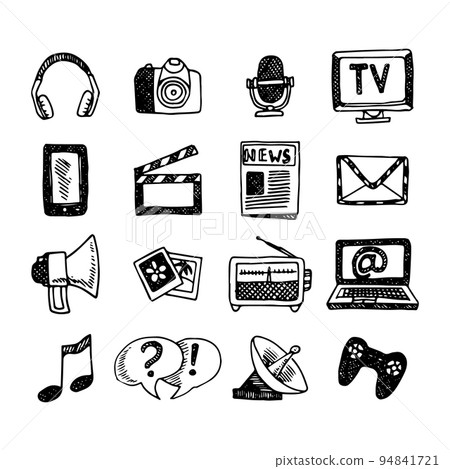 Media Icons Set Media Icons Set 94841721