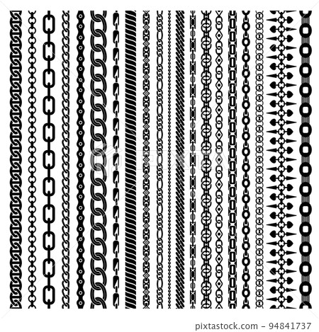 Black Vertical Chains Set 94841737