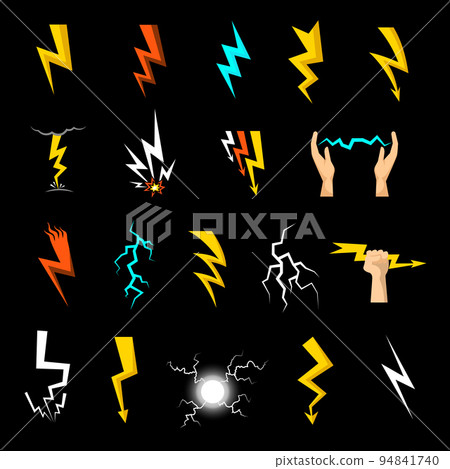 Lightning Icons Set Lightning Icons Set 94841740