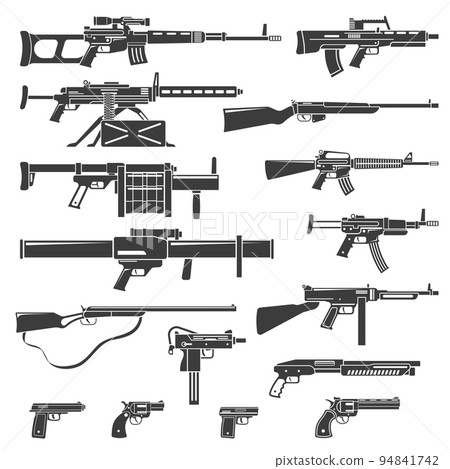 Weapons And Guns Monochrome Set Weapons And Guns Monochrome Set 94841742