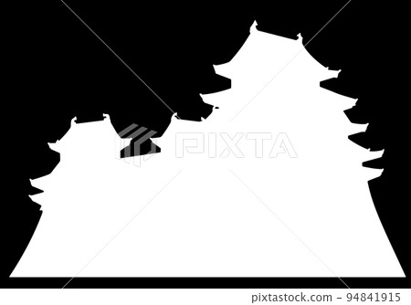 姬路城城堡塔剪影(透明) 姬路城城堡塔剪影(透明) 94841915