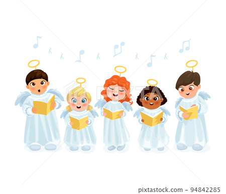 Caroling kids set 94842285