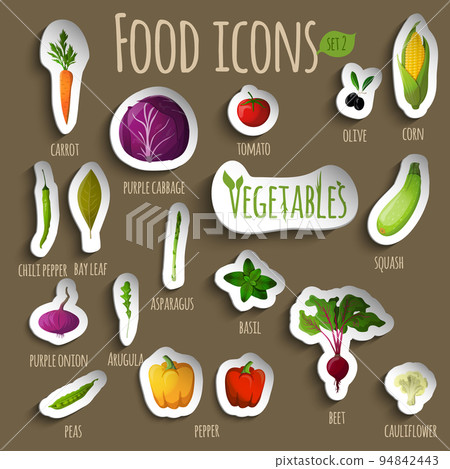 Food vegetables set 94842443