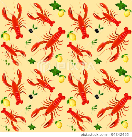 Lobster seamless pattern Lobster seamless pattern 94842465