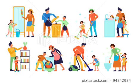 Cleaning Kids Helping Parents Set 94842984