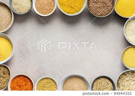 Grain cereals in bowls 94844102