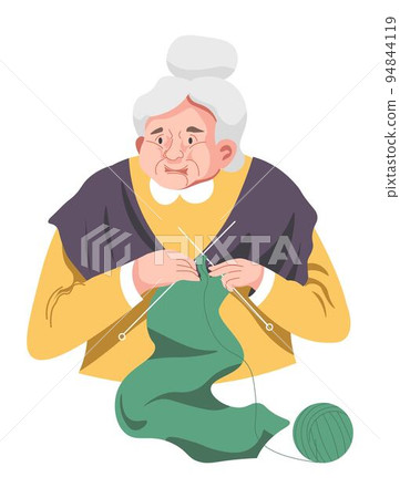 Grandmother knitting granny, hobby and lifestyle 94844119