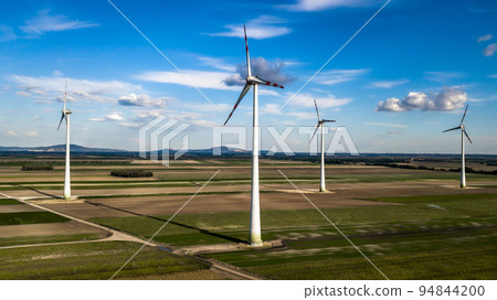 Wind Farm With Wind Turbines In Agricultural Landscape in Austria 94844200